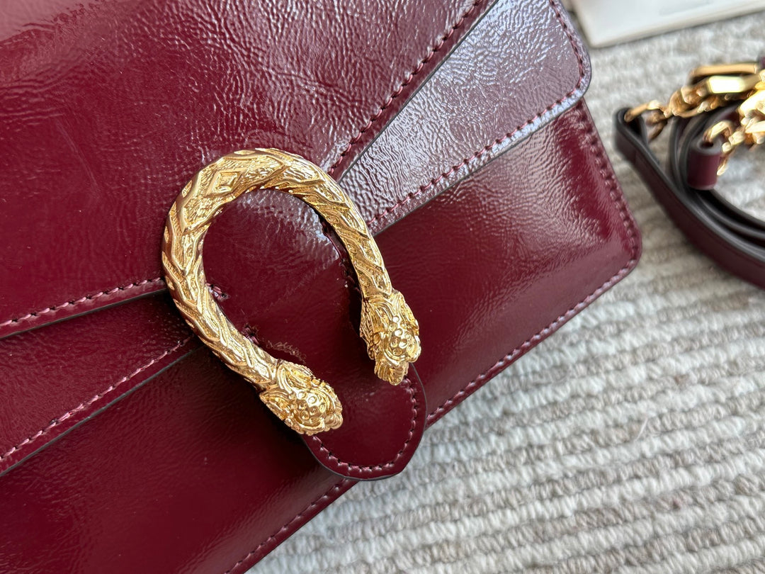 Classic patent leather handbag