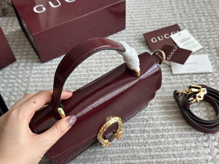 Classic patent leather handbag