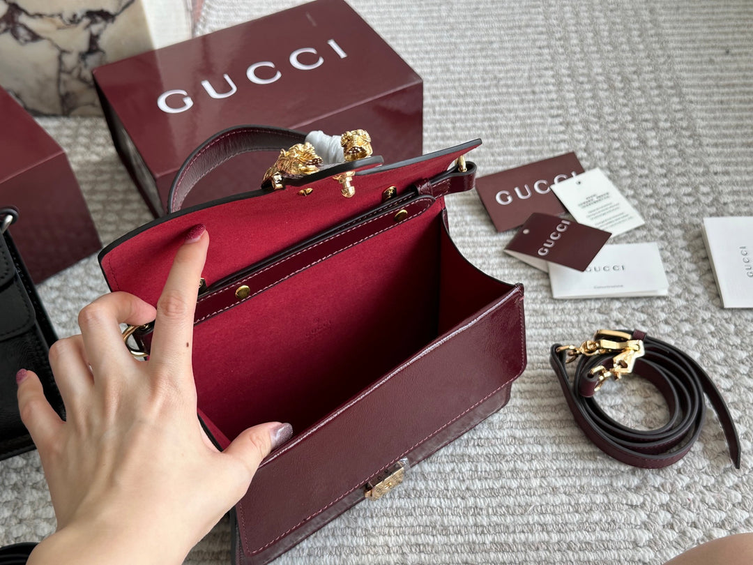 Classic patent leather handbag