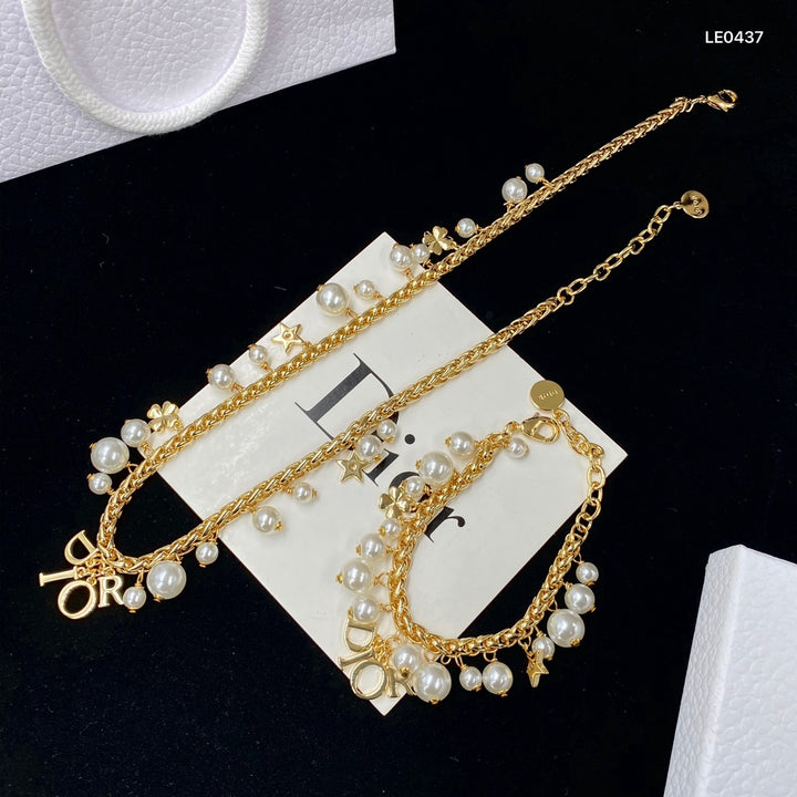 pearl gold chain necklace