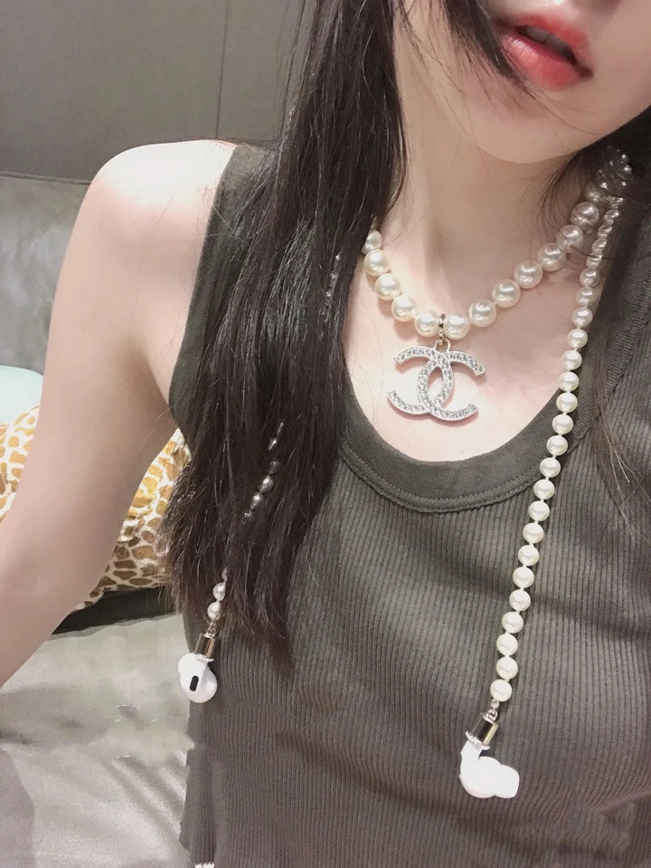 double stacked pearl necklace