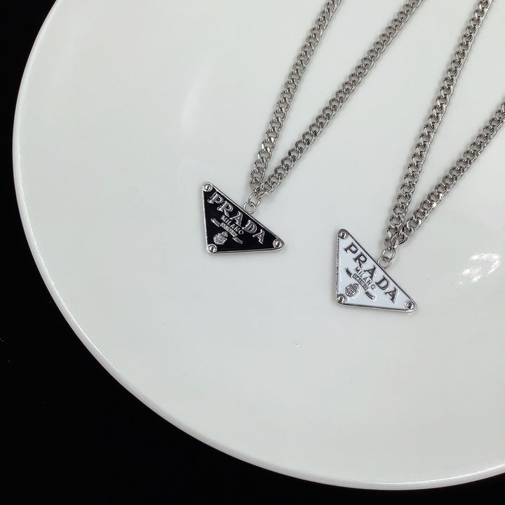 Shining Triangle Silver Necklace