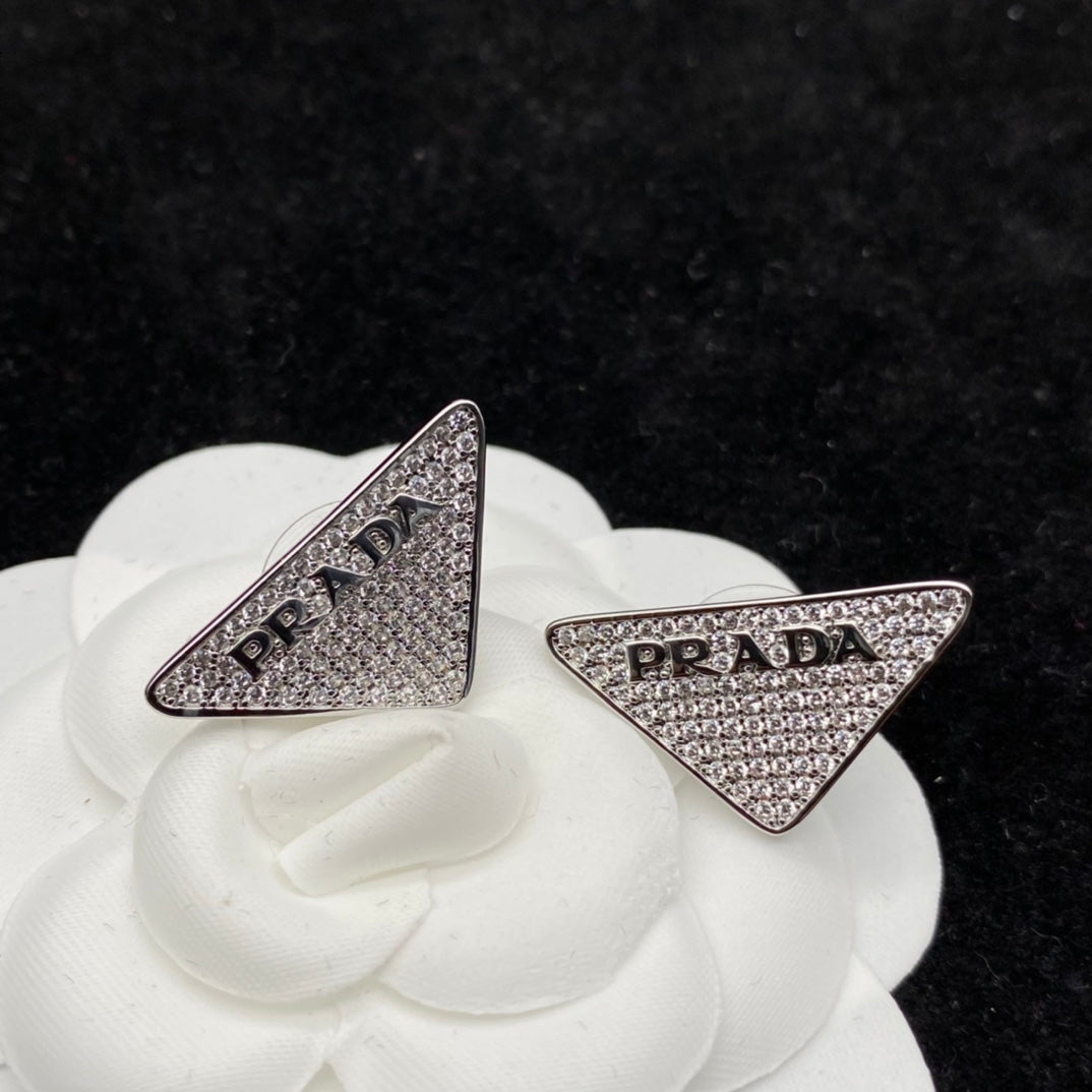 Triangle Alphabet Diamond Necklace