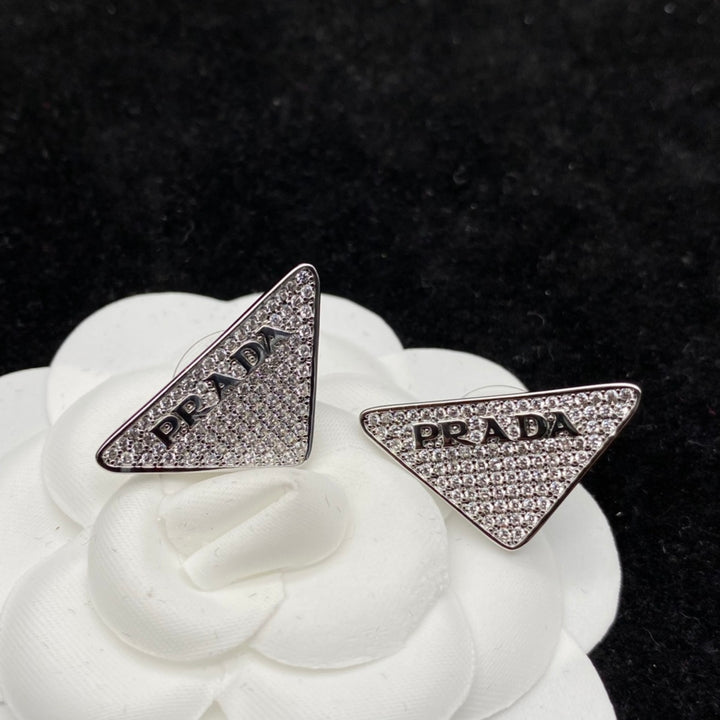 Triangle Alphabet Diamond Necklace