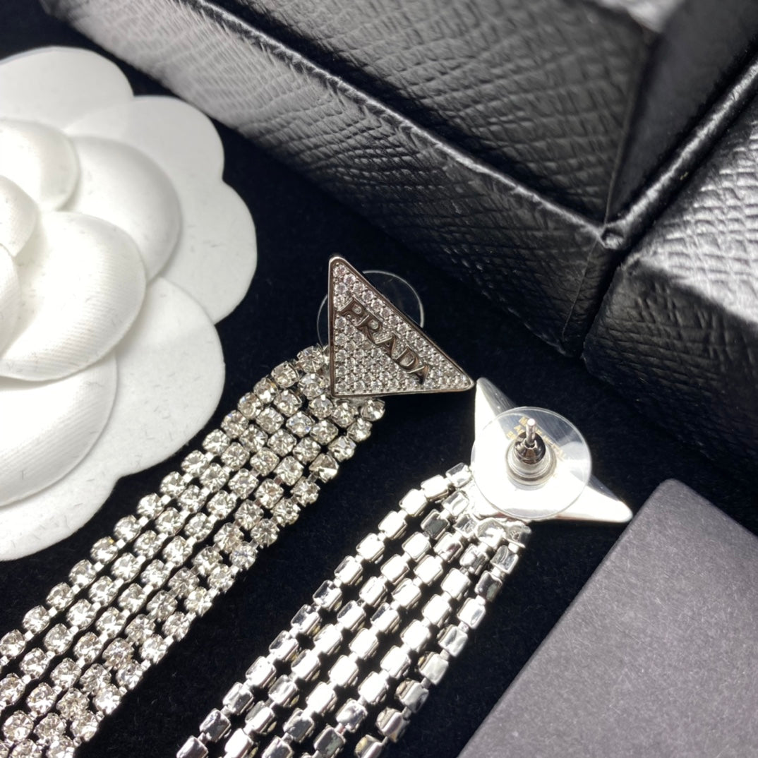 Triangle Alphabet Diamond Necklace