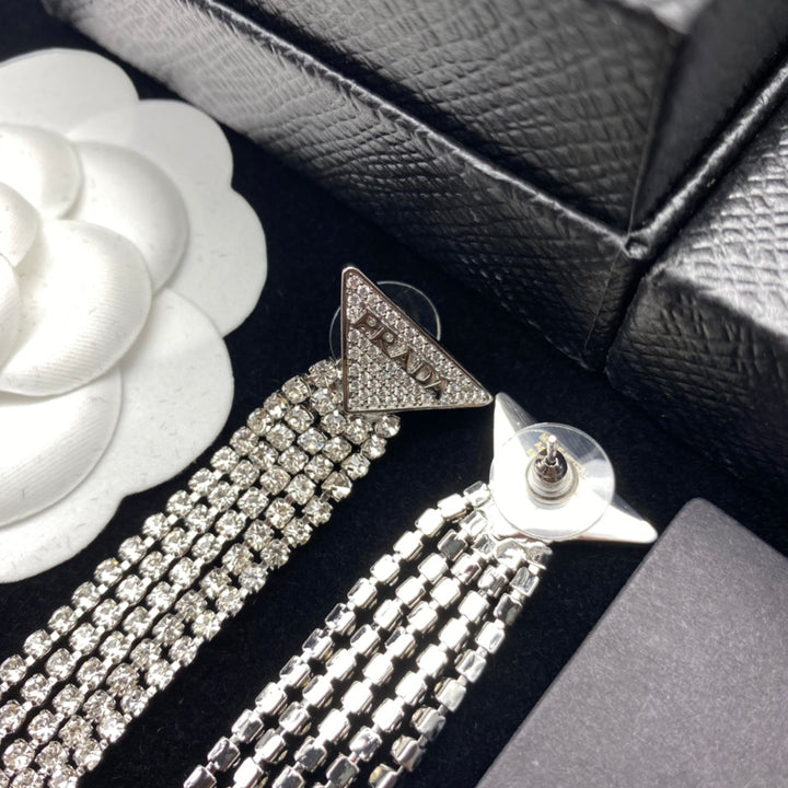 Triangle Alphabet Diamond Necklace