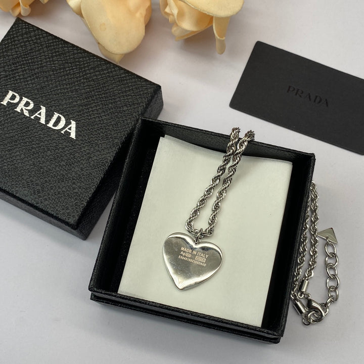 2 Color Heart Pendant Necklace
