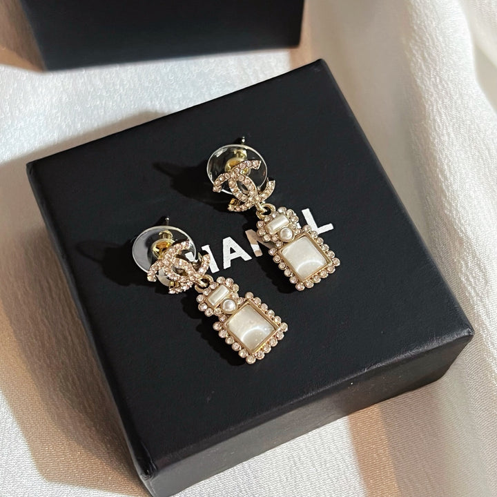 Perfume Bottle Gemstone Earrings