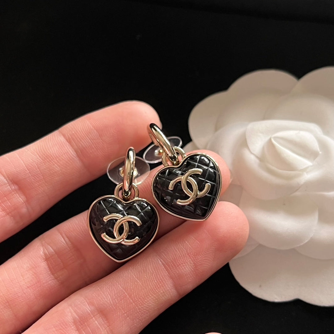 Resin Heart Earrings