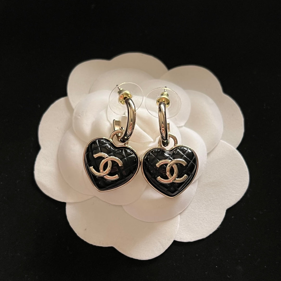 Resin Heart Earrings