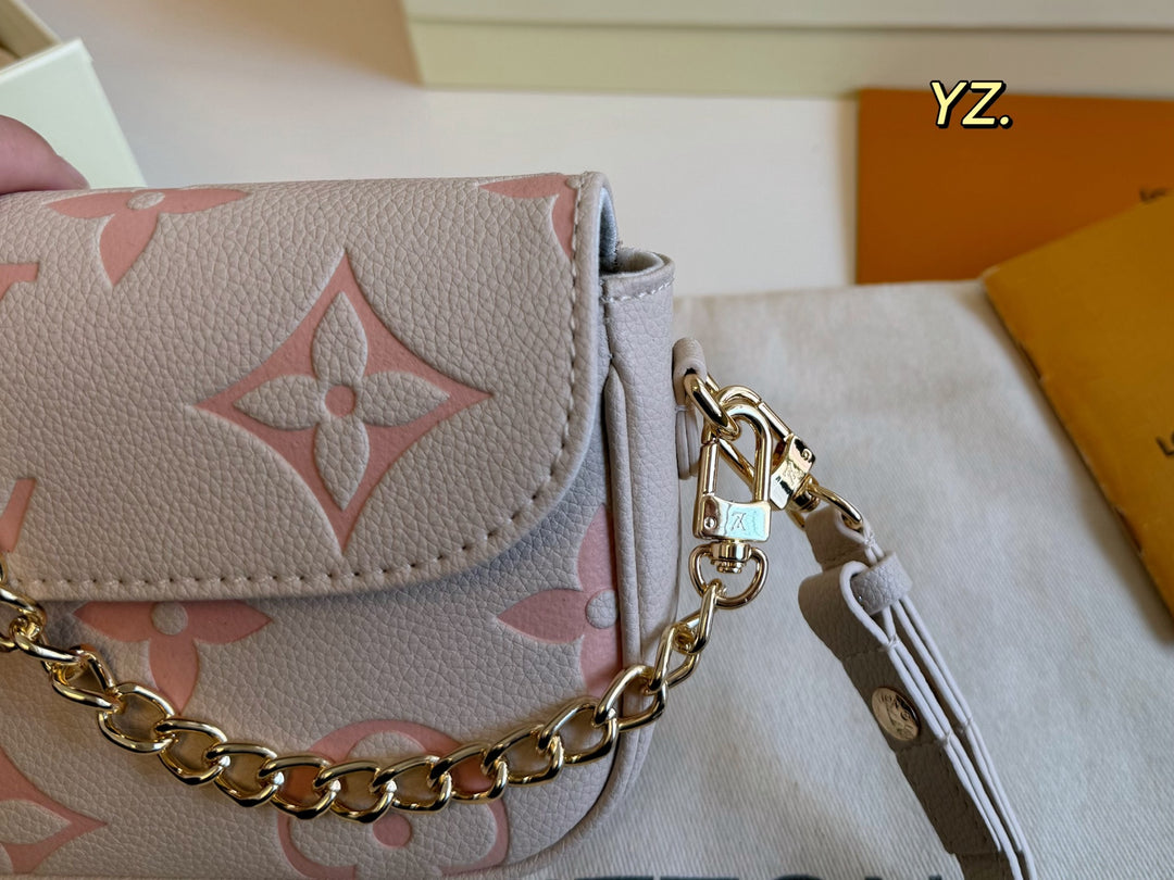 4 Colors Embossed Flap Underarm Bag