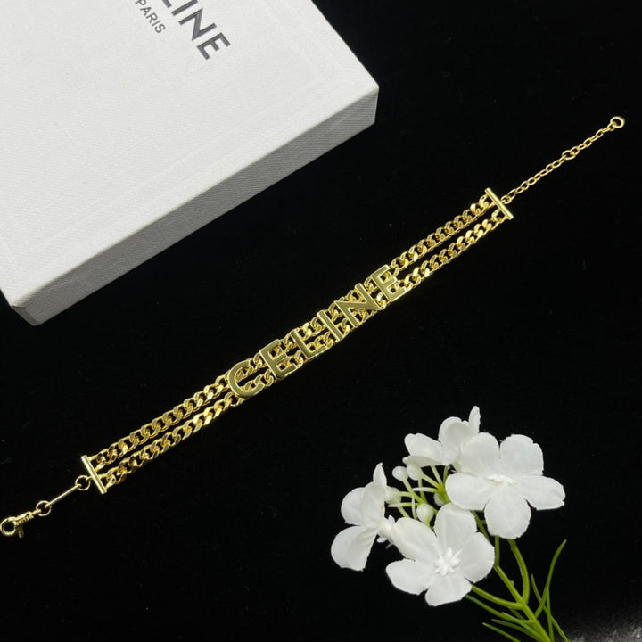 Chic double chain wristband&nbsp;