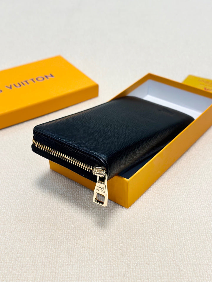 Classic Black Zipper Wallet