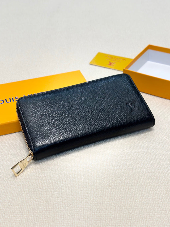 Classic Black Zipper Wallet