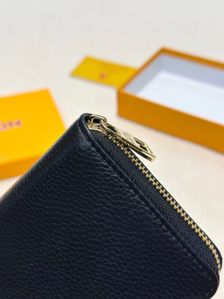Classic Black Zipper Wallet