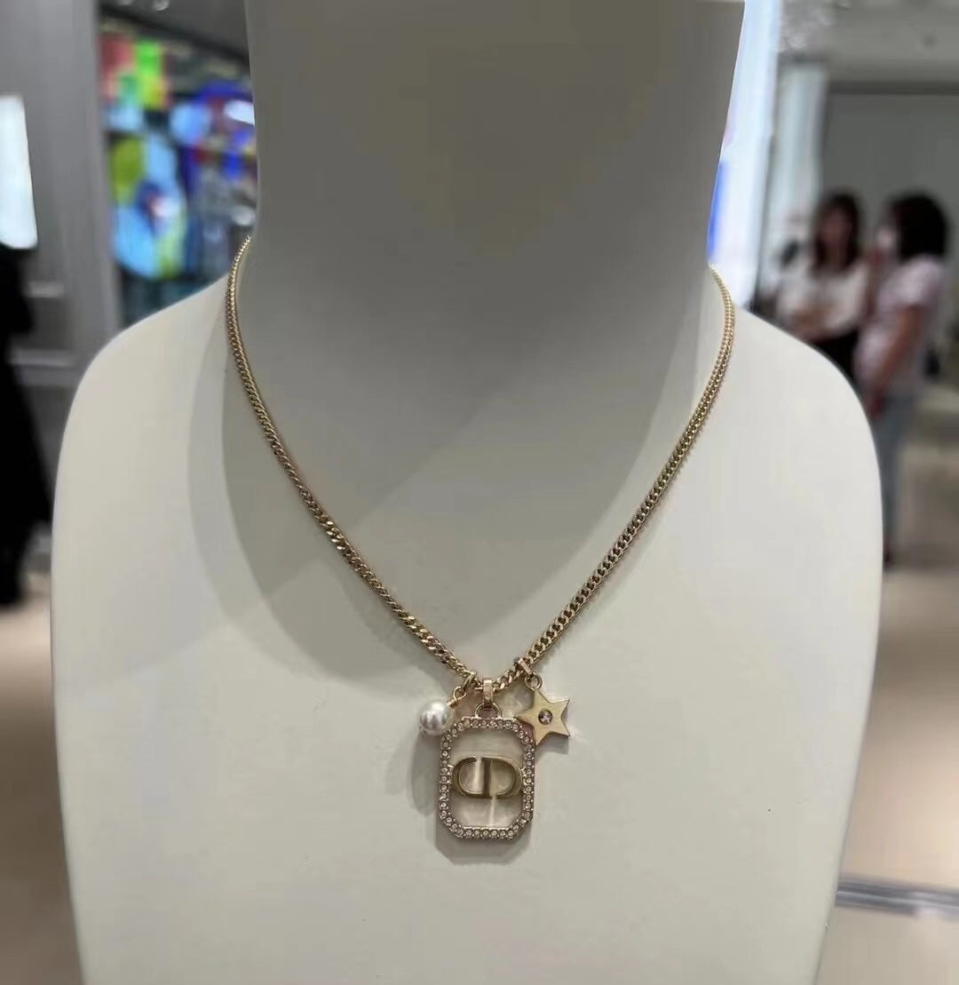 CD Square Star Necklace