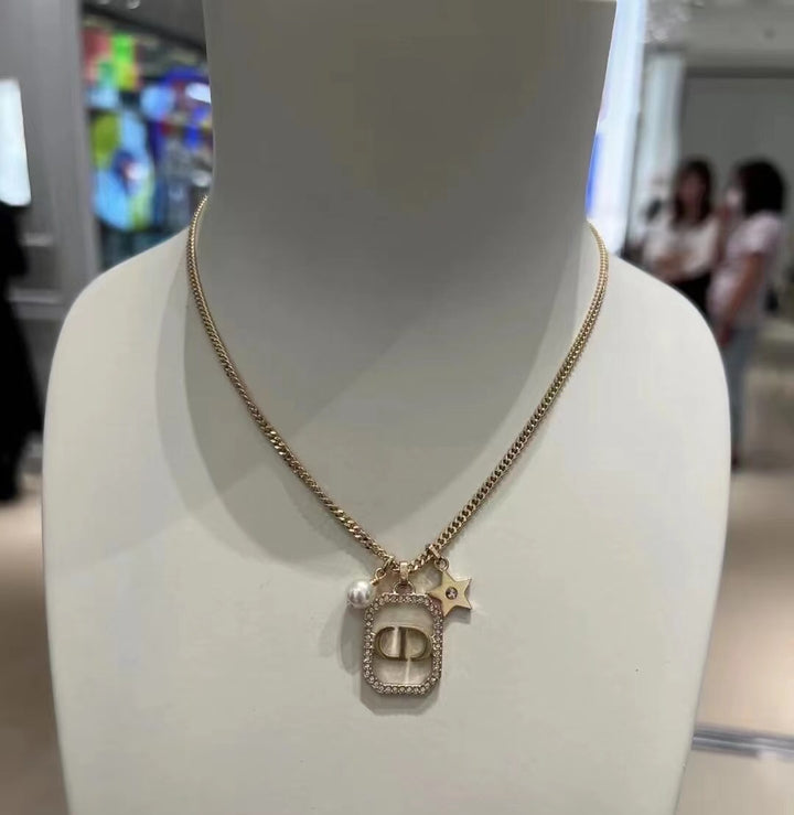 CD Square Star Necklace