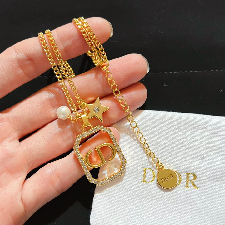 CD Square Star Necklace