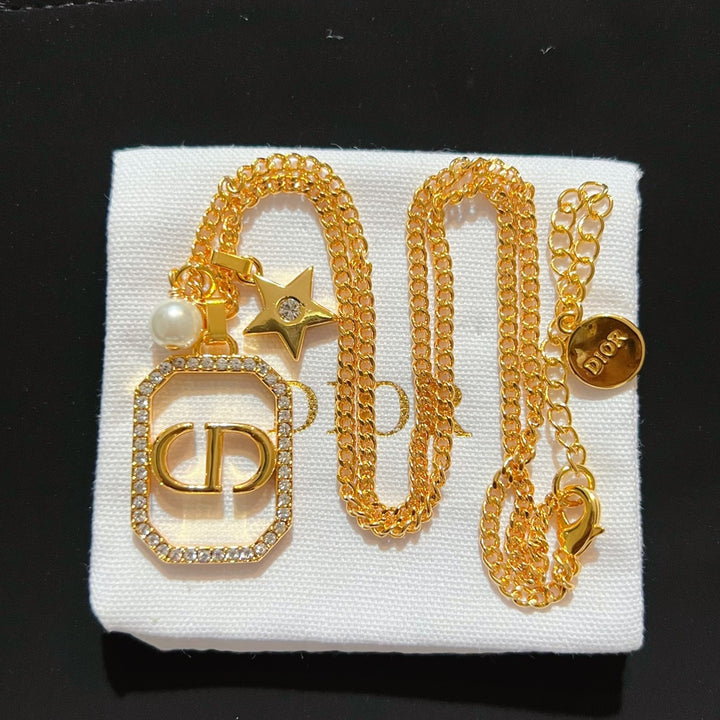 CD Square Star Necklace