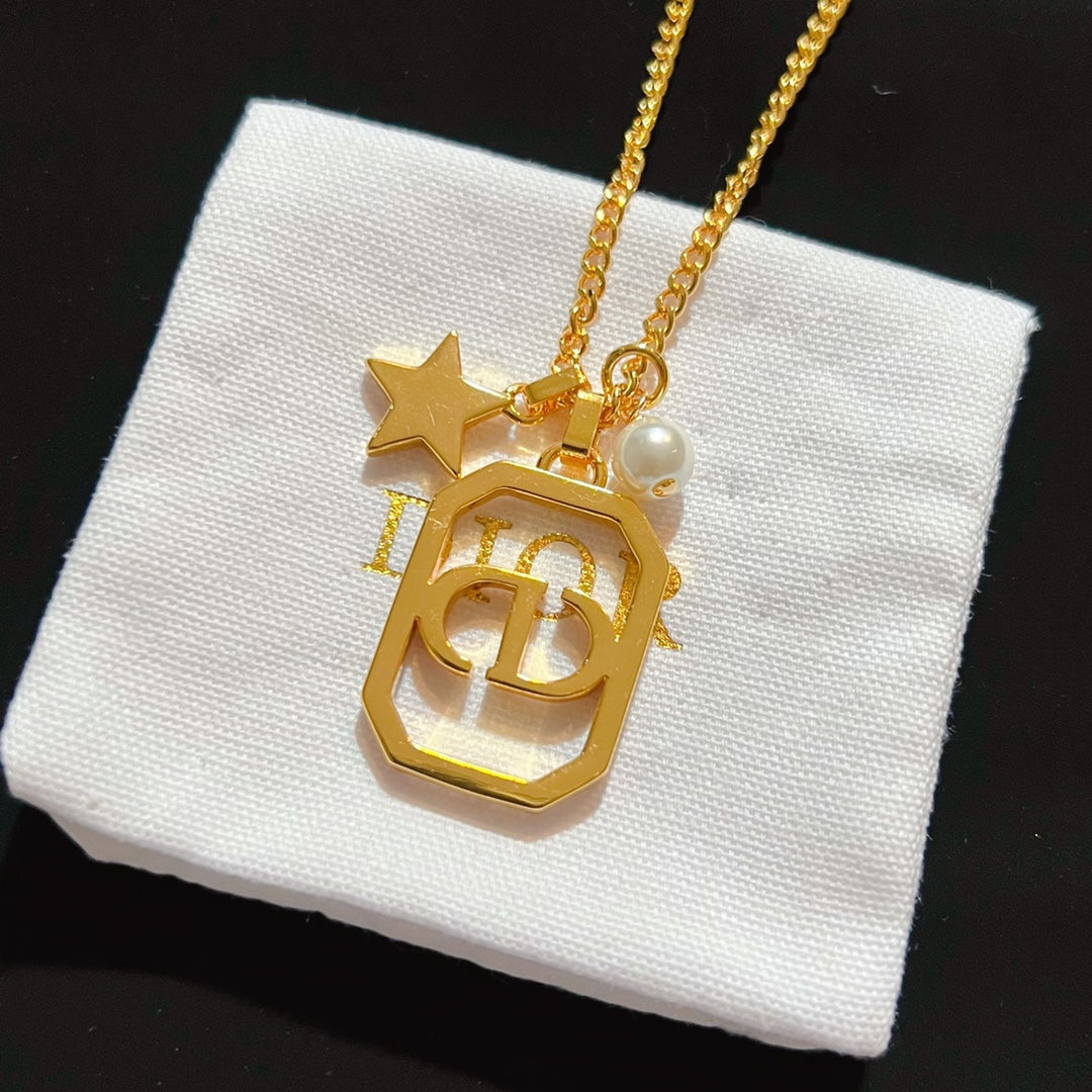 CD Square Star Necklace