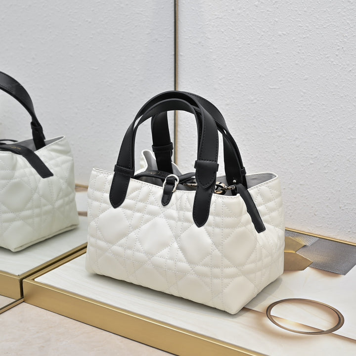 3 Colors Lattice Design Tote Bag(with small bag)