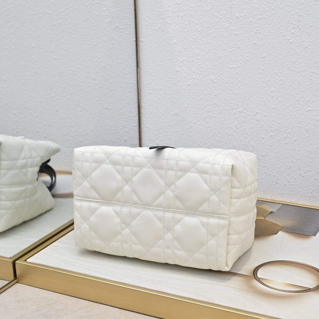 3 Colors Lattice Design Tote Bag(with small bag)