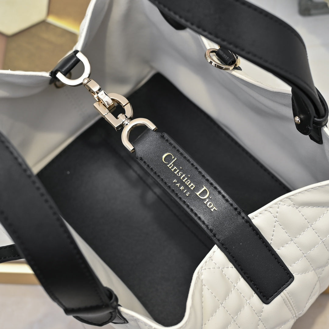 3 Colors Lattice Design Tote Bag(with small bag)