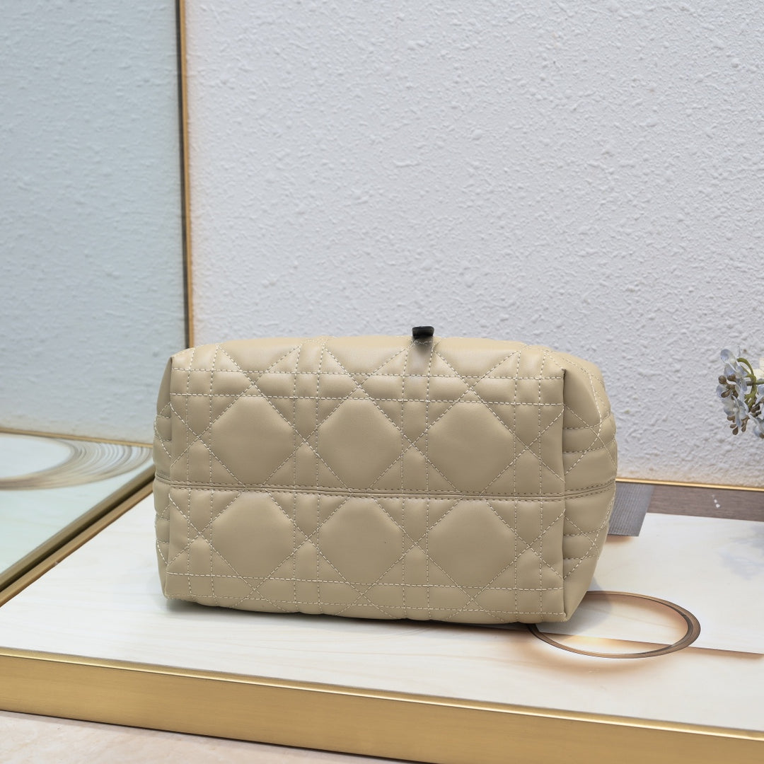 3 Colors Lattice Design Tote Bag(with small bag)
