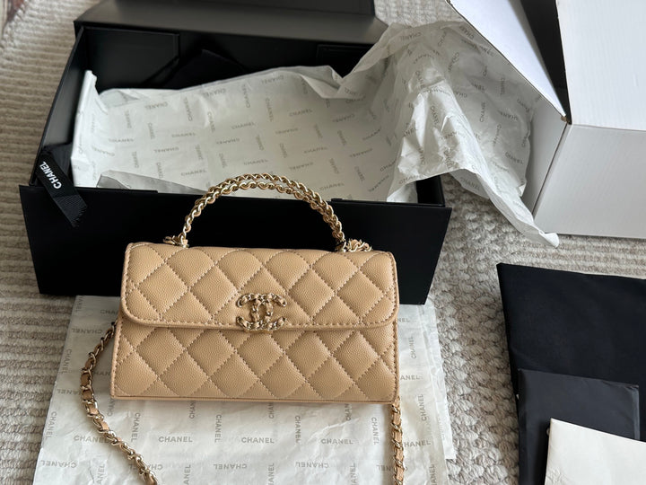 Caviar Cowhide Quilted Bag