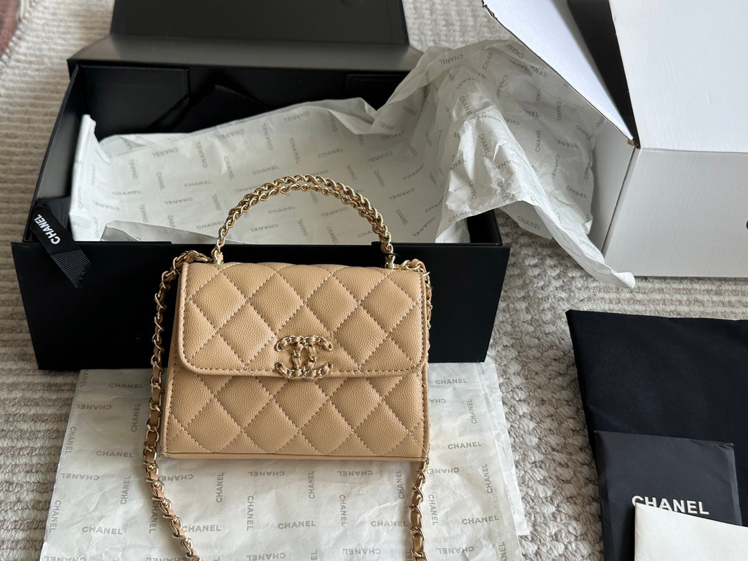 Caviar Cowhide Quilted Bag