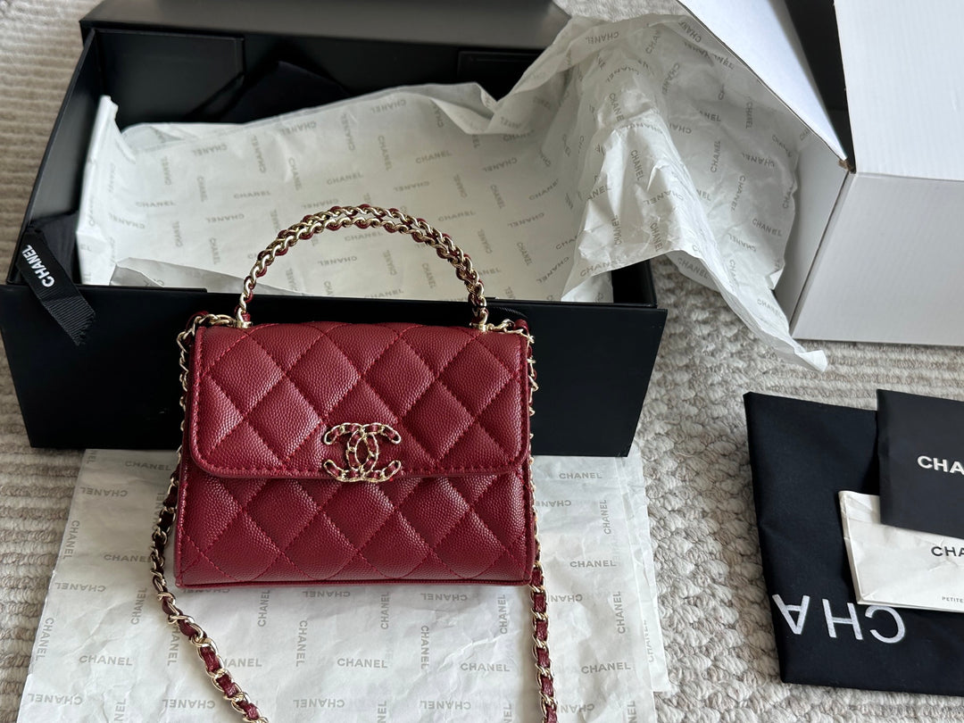 Caviar Cowhide Quilted Bag