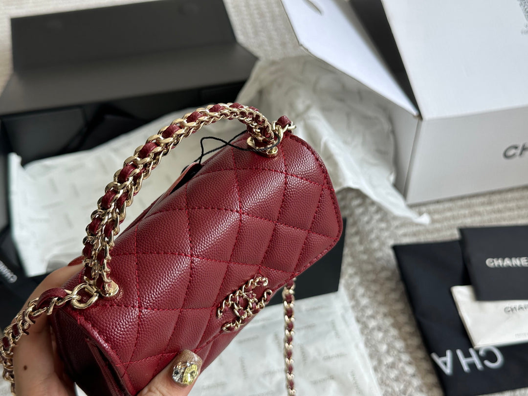 Caviar Cowhide Quilted Bag