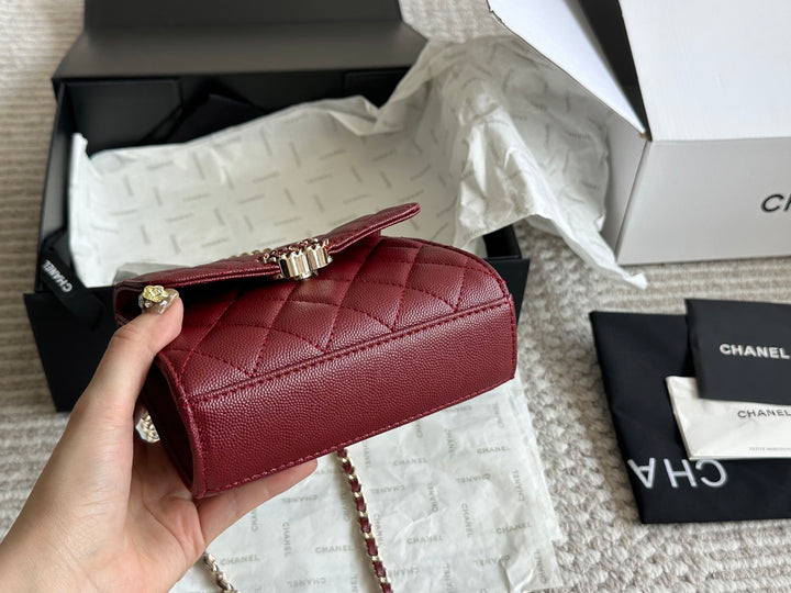 Caviar Cowhide Quilted Bag