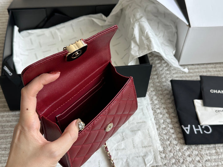 Caviar Cowhide Quilted Bag