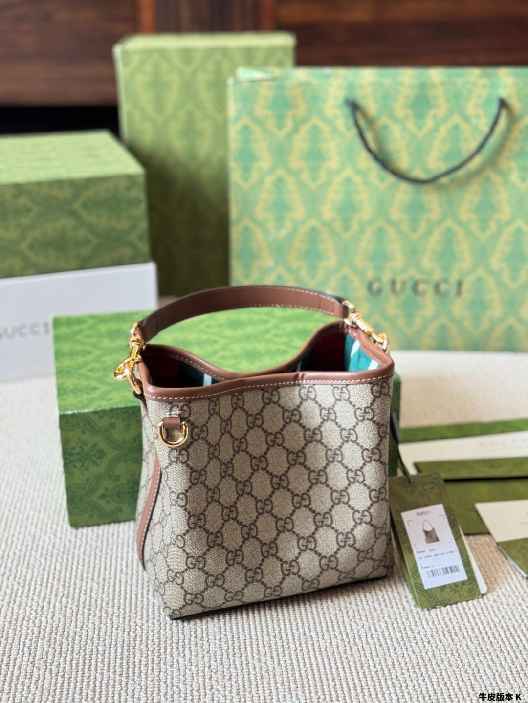 Elegant Double G Calfskin Tote