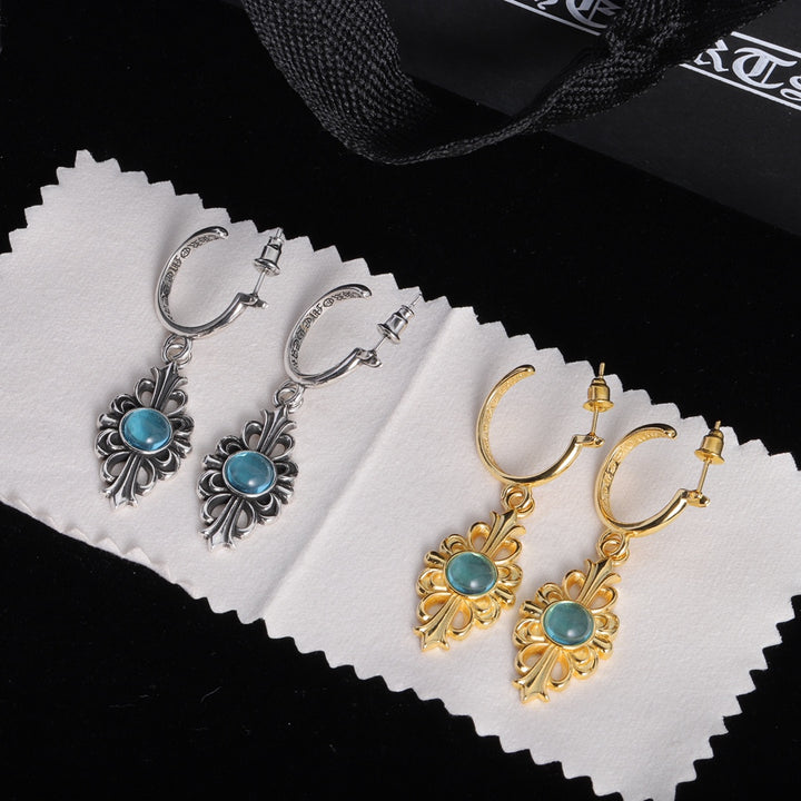 two-tone imperial style earrings