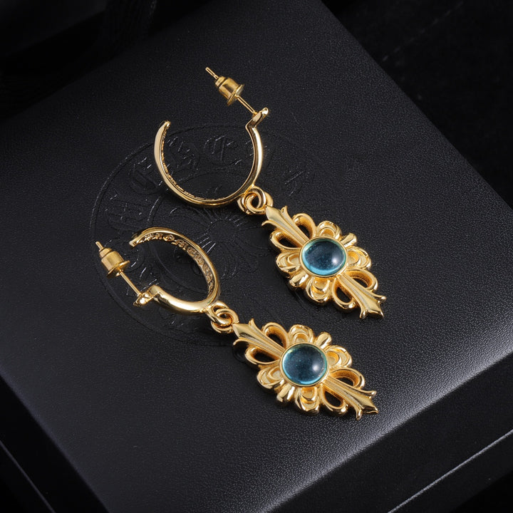 two-tone imperial style earrings