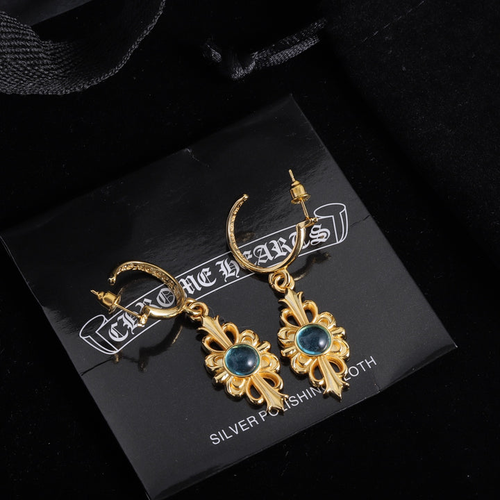 two-tone imperial style earrings