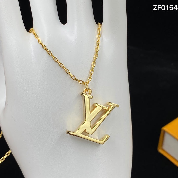 gold chain with iconic pendant necklace