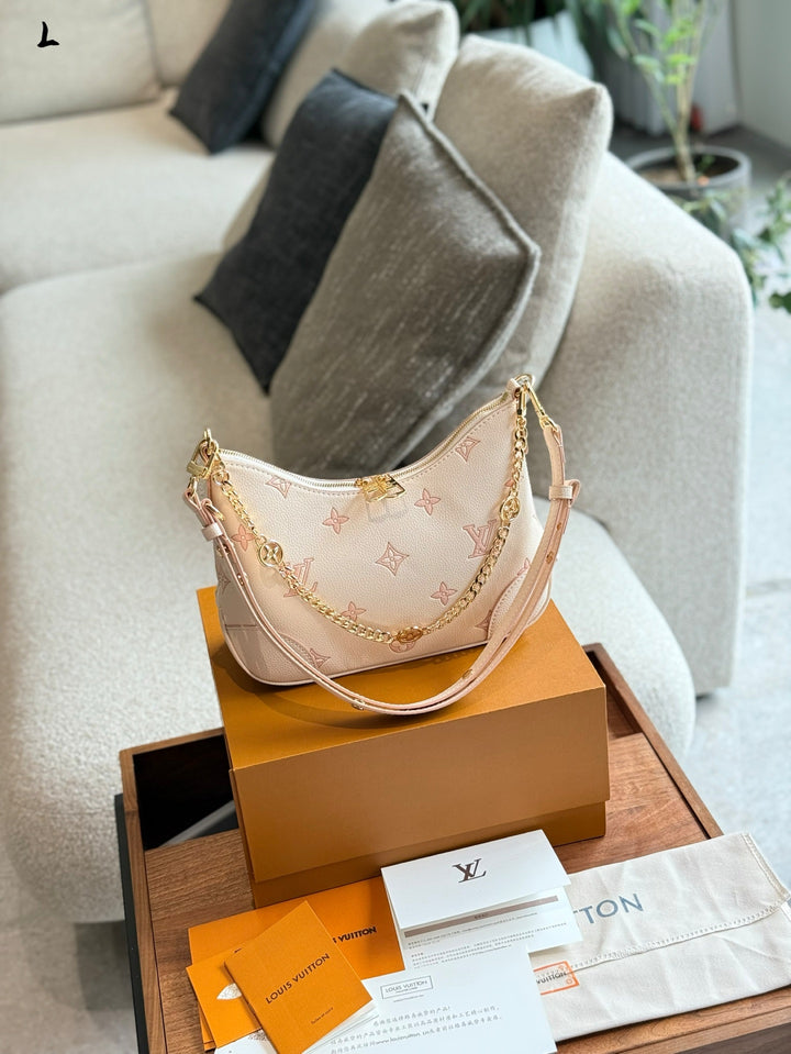 Embroidered Crescent Tote