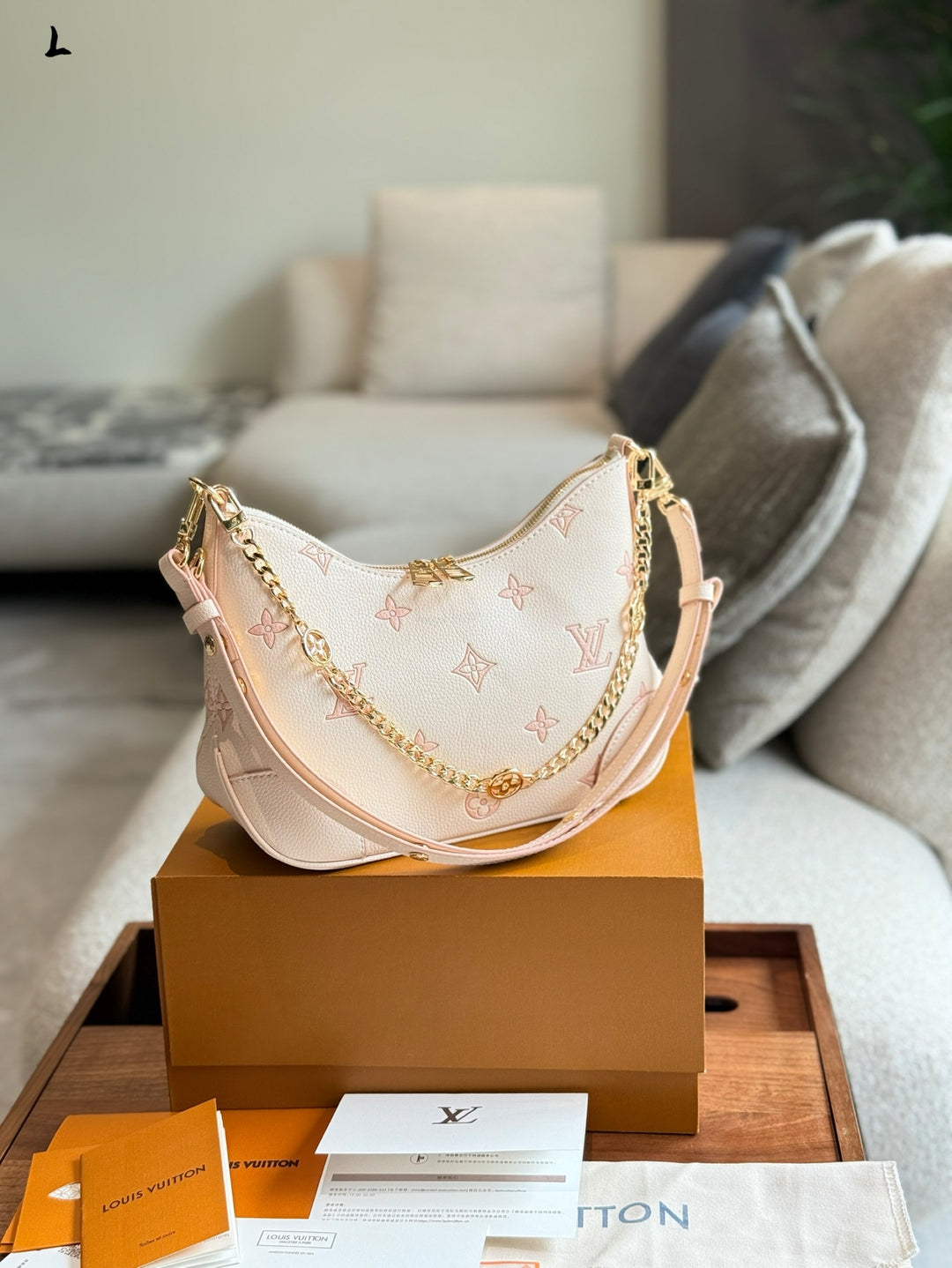 Embroidered Crescent Tote