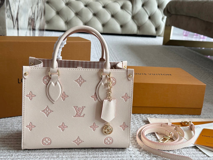 Printed Leather Tote Bag