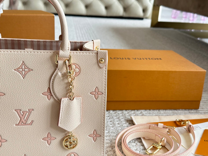 Printed Leather Tote Bag