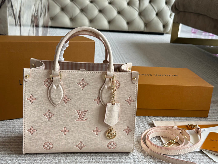 Printed Leather Tote Bag