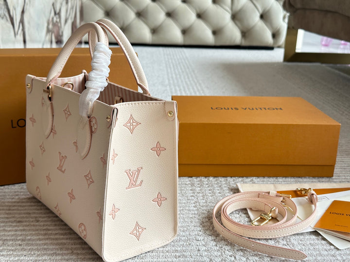 Printed Leather Tote Bag