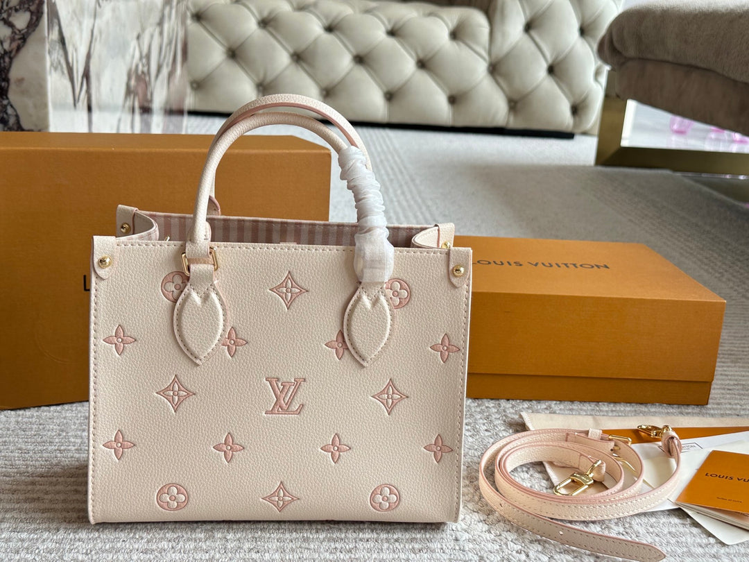 Printed Leather Tote Bag