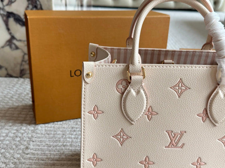 Printed Leather Tote Bag