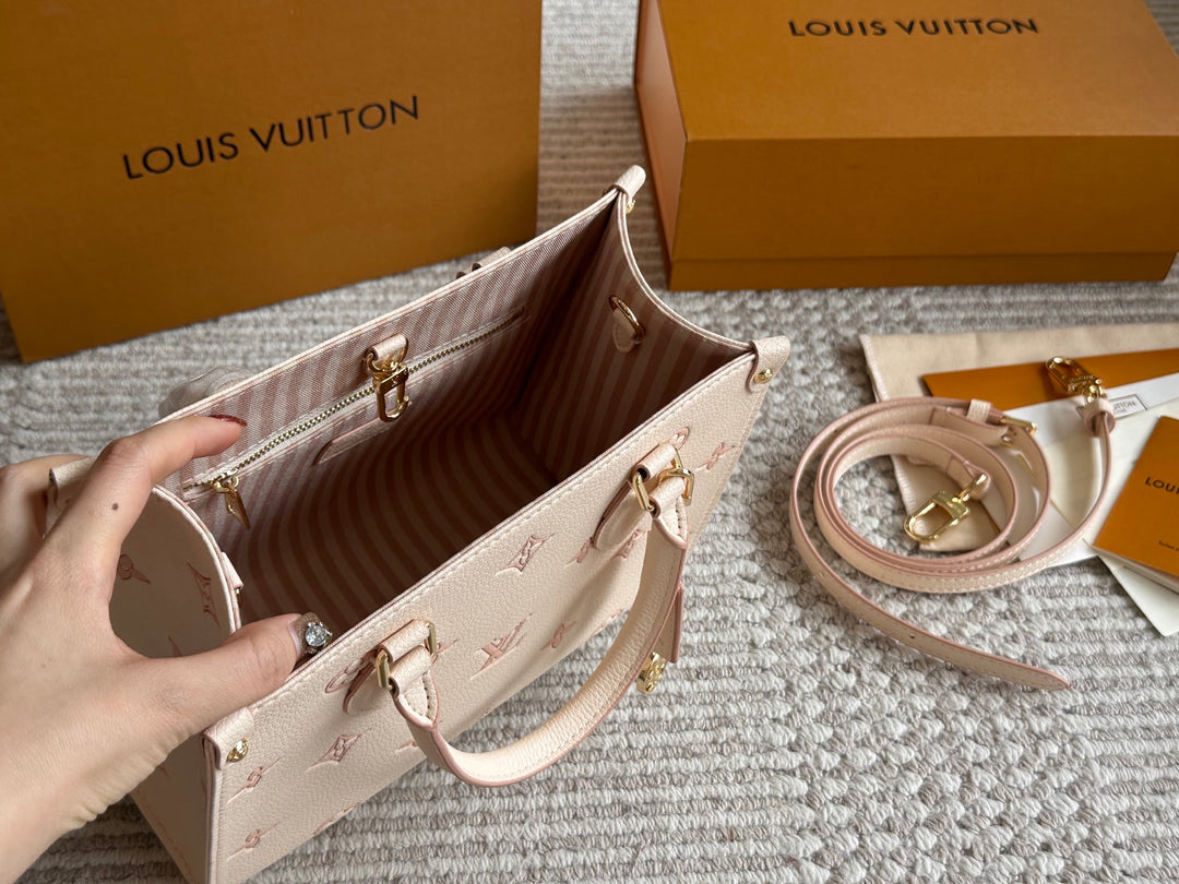 Printed Leather Tote Bag