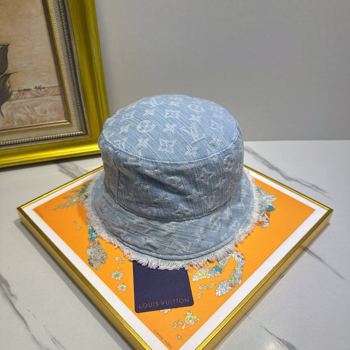Light Denim Patterned Hat