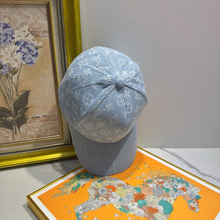 Light Denim Patterned Hat